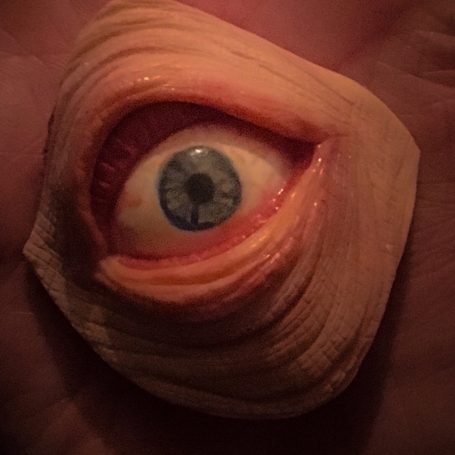 Closeup of polymer clay eye