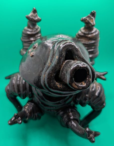 A large standing tardigrade is crouched, tasting the air, as if ready to spring into action if required 